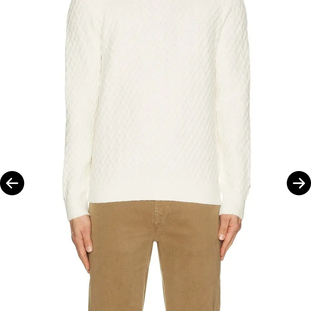 Club Monaco Cream Crewneck Sweater